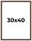30x40 Wide Barnwood Picture Frame with UV-Resistant Acrylic & Acid Free Backing, Available in 6 Paint Finishes - Grey, Brown, White, and Black